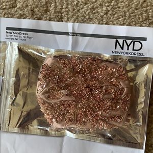 Mask - sequined, rose gold